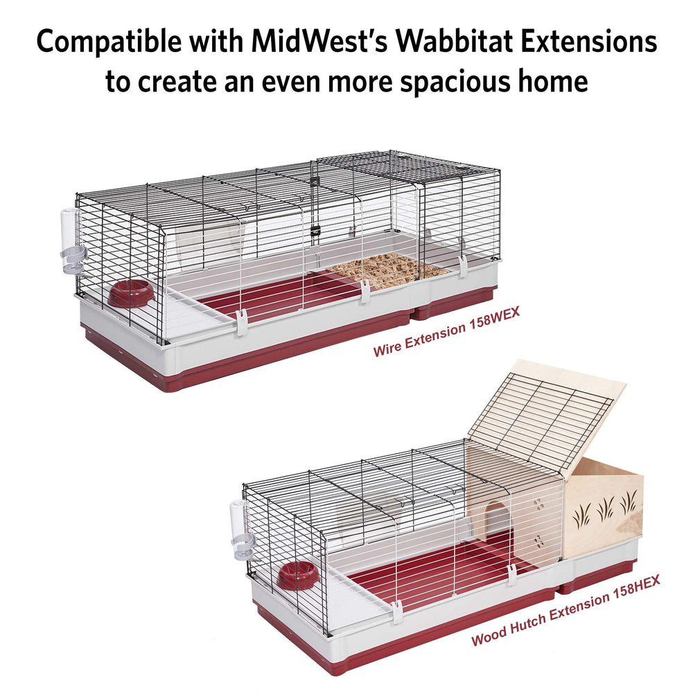 MidWest Wabbitat Deluxe maroon and white finish with tool-free assembly