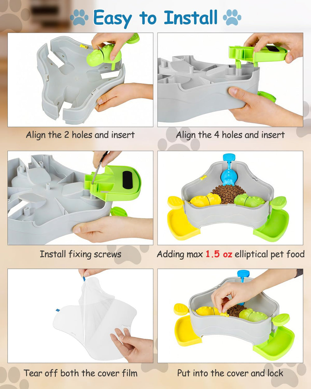 Mieakvool easy-clean dishwasher-safe plastic.