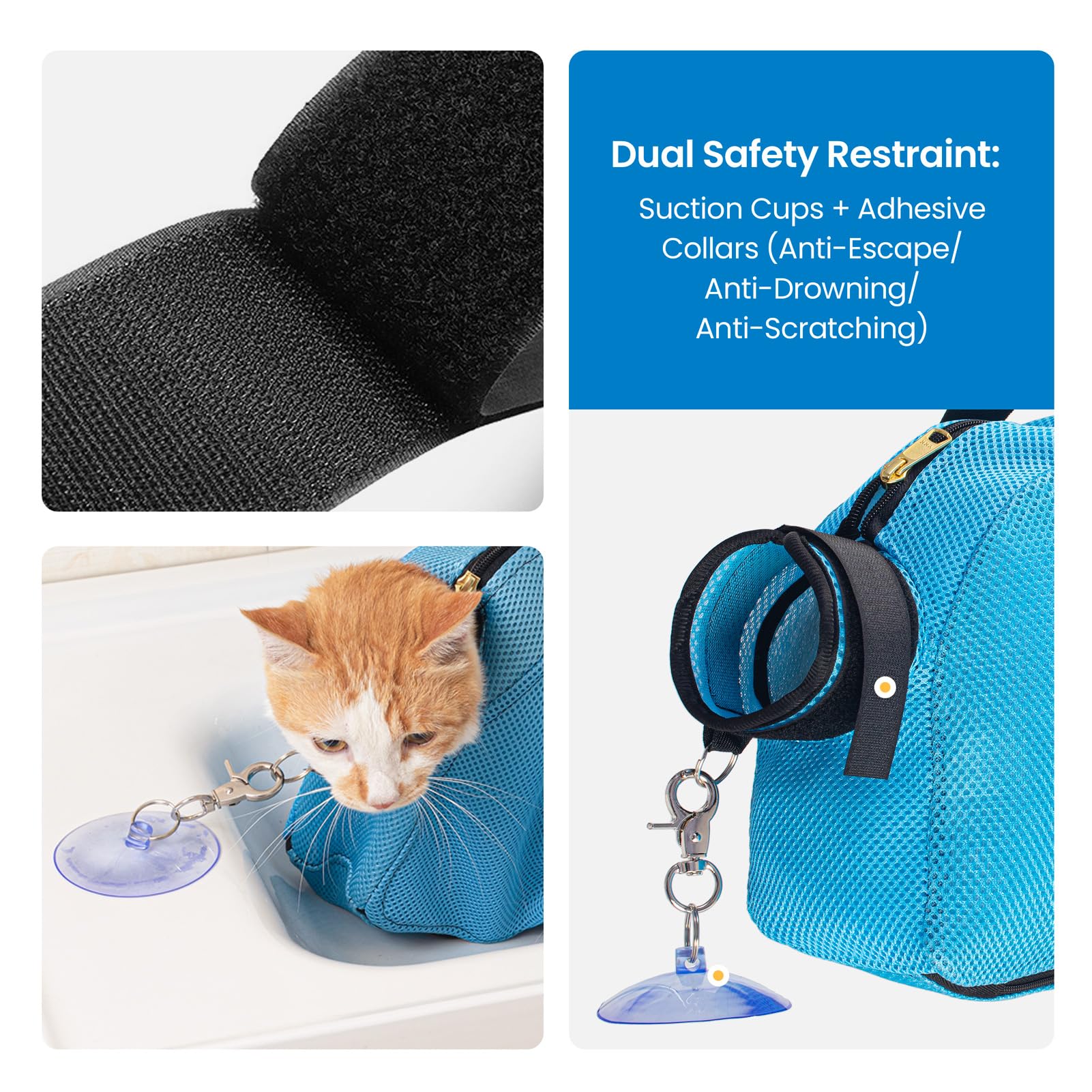MIFNRO cat bathing bag bottom zipper openings for nail trimming access