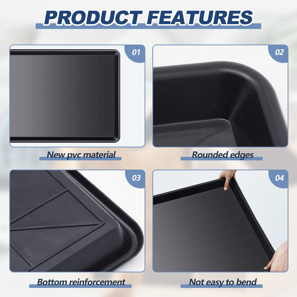 Mifoci protective crate tray with raised sides keeps floors cleaner.