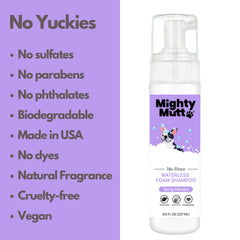 Mighty Mutt anti-itch soothing shampoo helps calm sensitive skin.