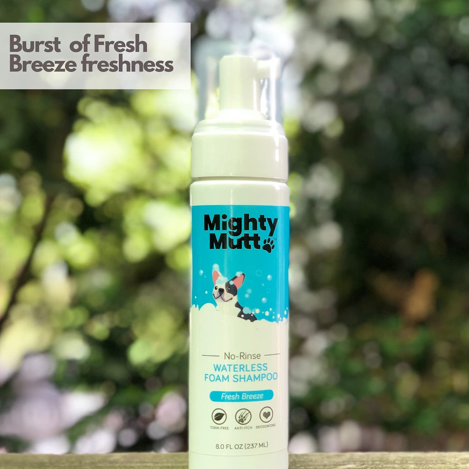 Mighty Mutt cruelty-free dog shampoo suitable for professional groomers and home use.