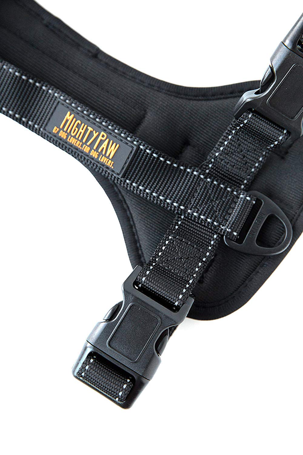 Mighty Paw adjustable straps fit a wide range of dog sizes securely