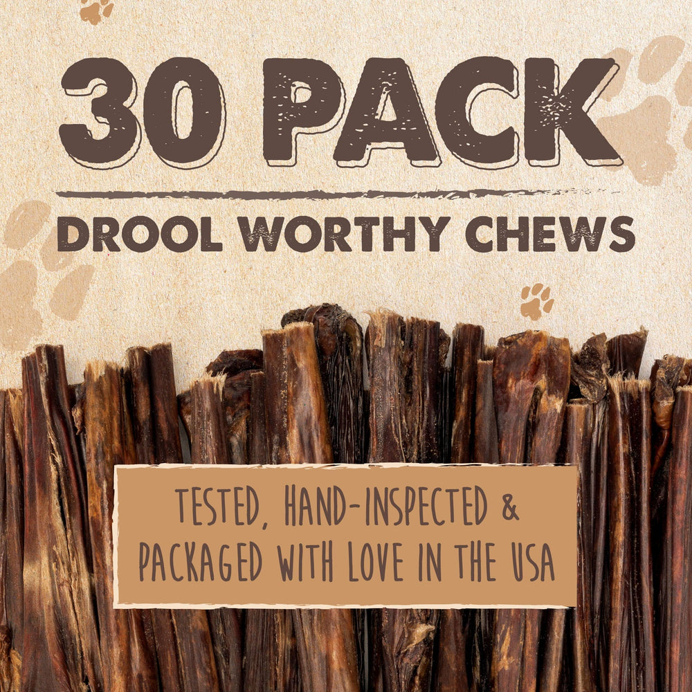 Mighty Paw Beef Gullet Sticks 6in, bulk pack for large and small breeds