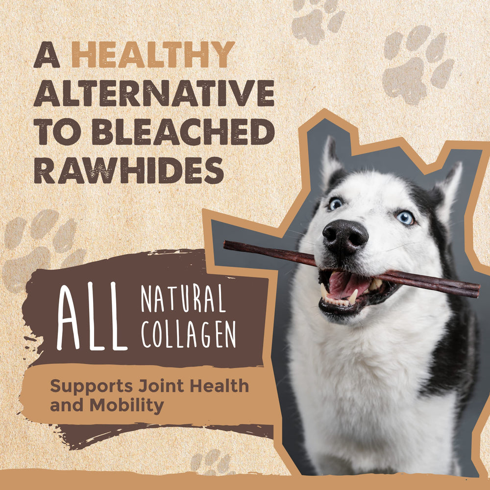 Mighty Paw collagen sticks 12-inch: versatile chew for larger dogs and shared use.