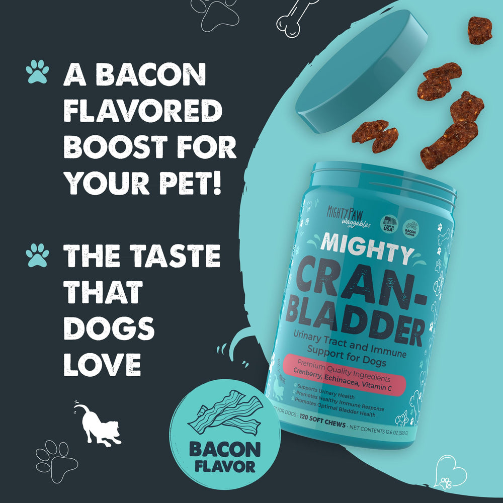 Mighty Paw Cran-Bladder USA-made label and Rochester, NY origin