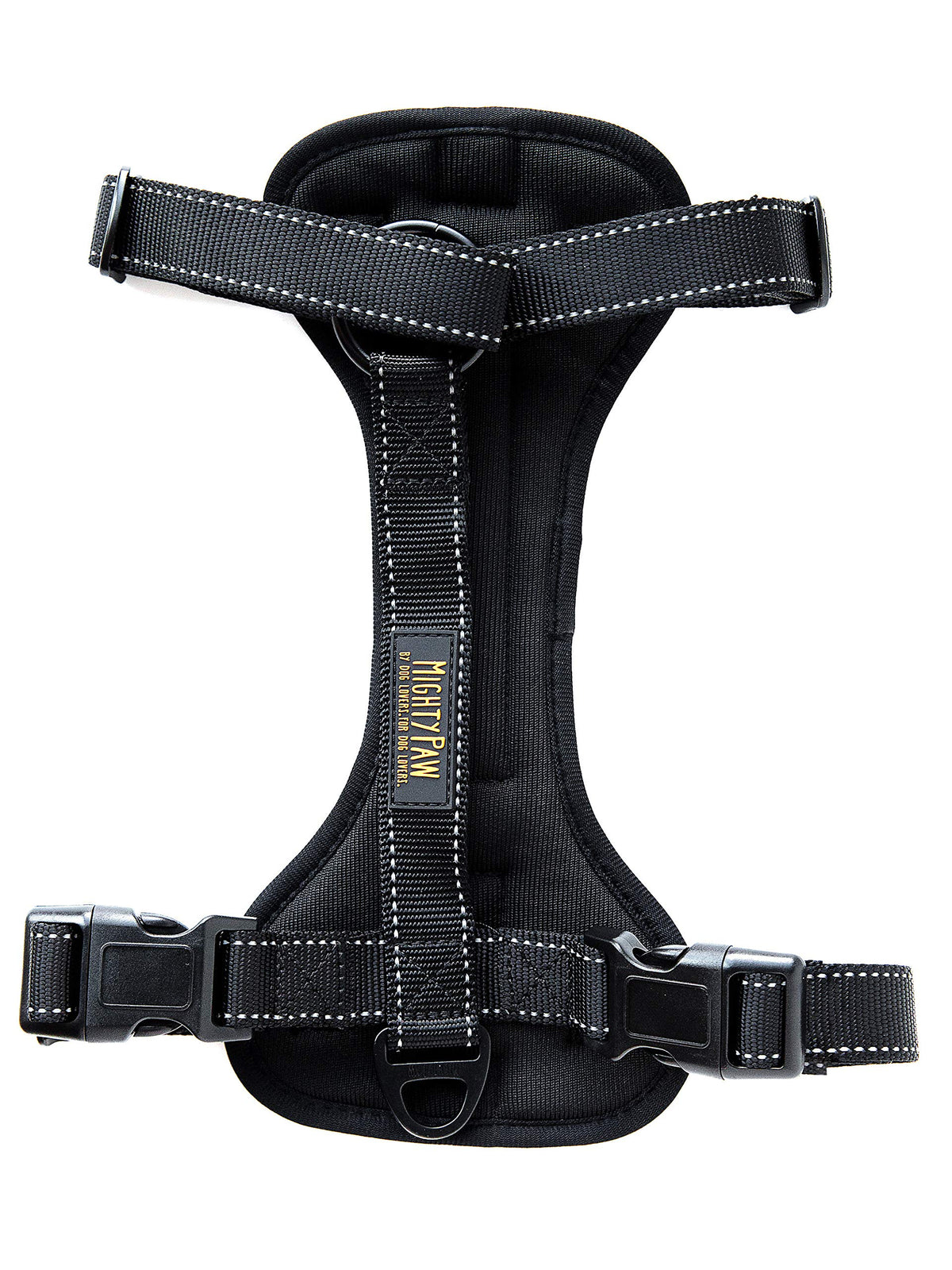 Mighty Paw dog car harness front attachment for secure front leash control on car trips