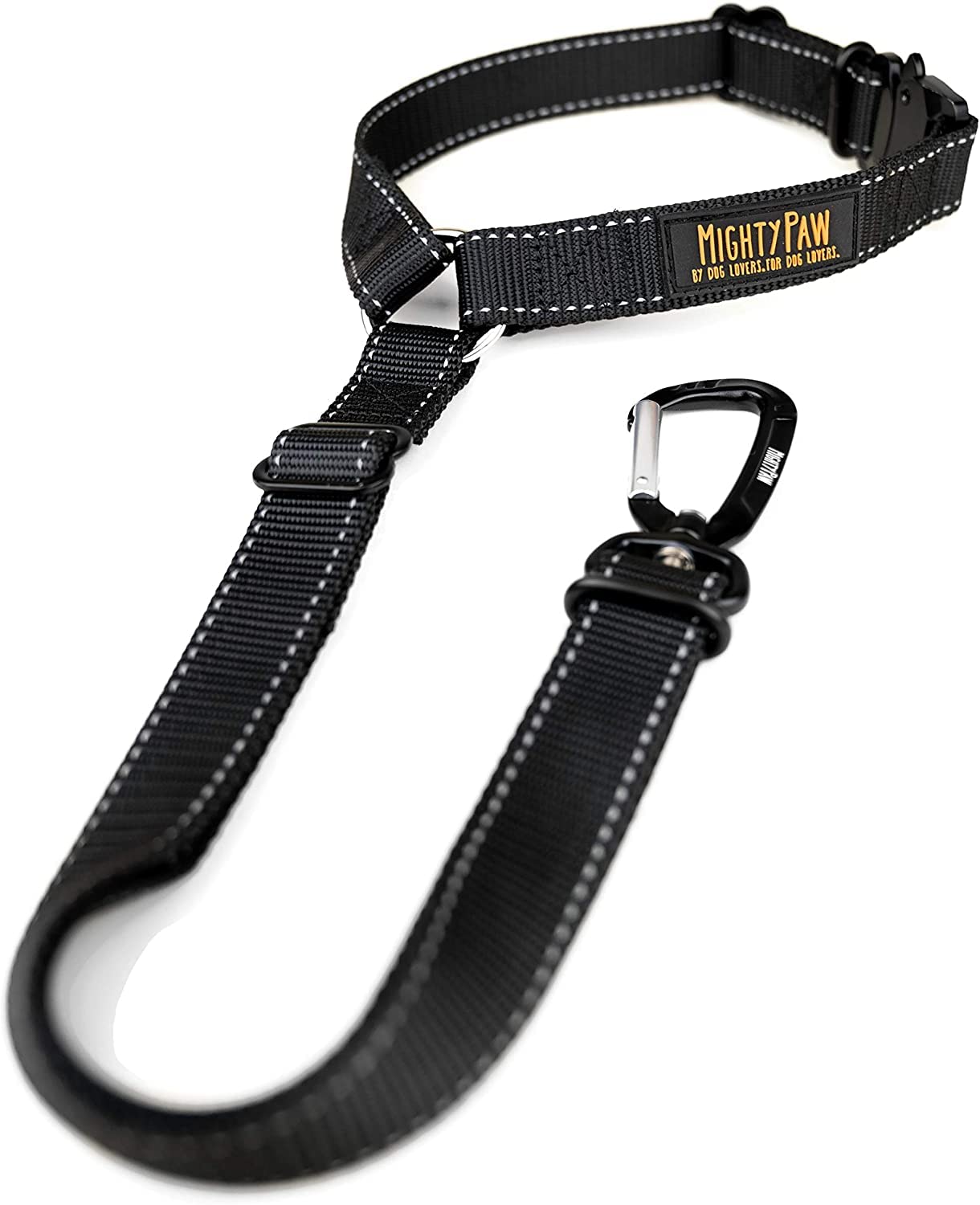 Mighty Paw dog seat belt headrest attachment secures your pup on car rides
