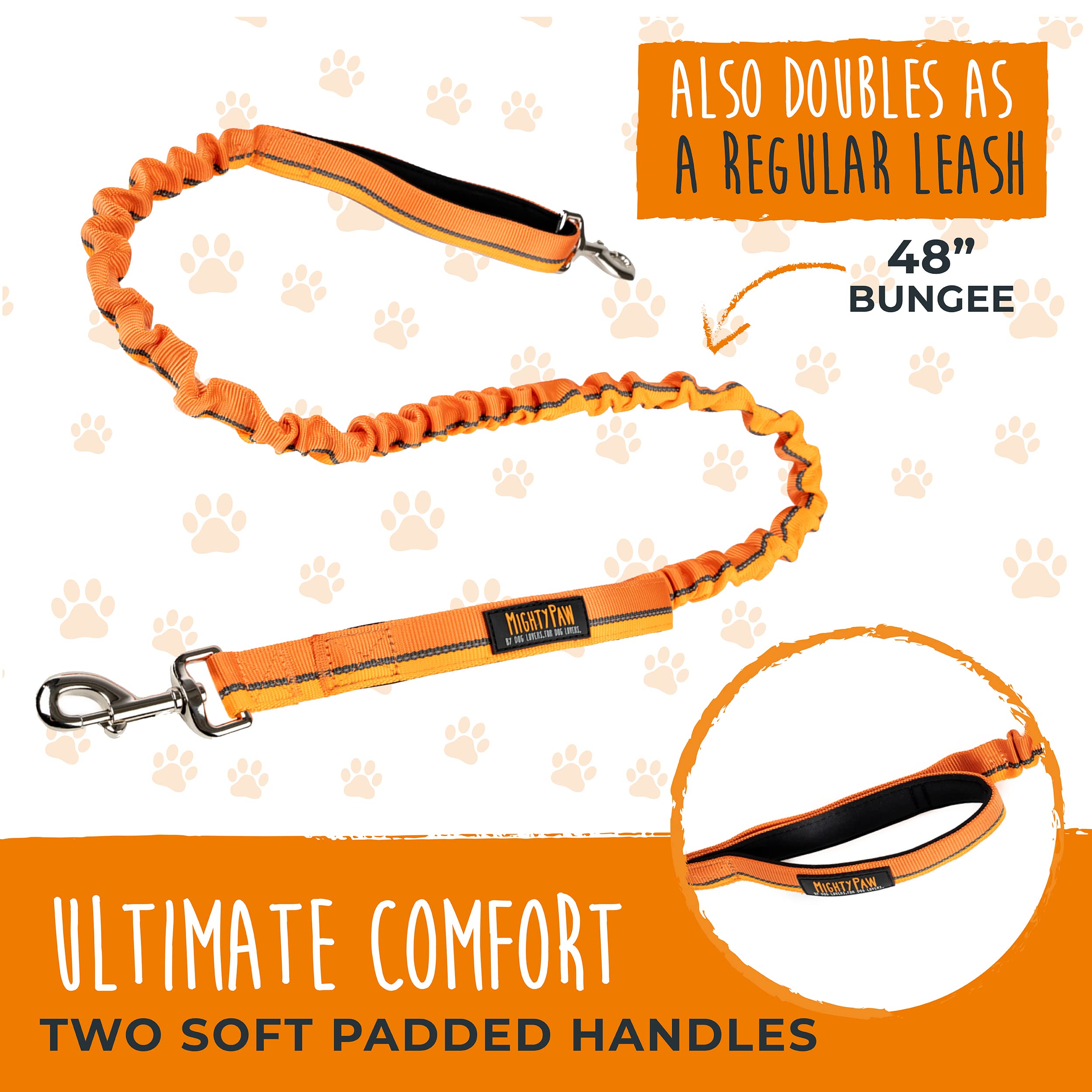 Bright orange color increases visibility during dawn or dusk walks.