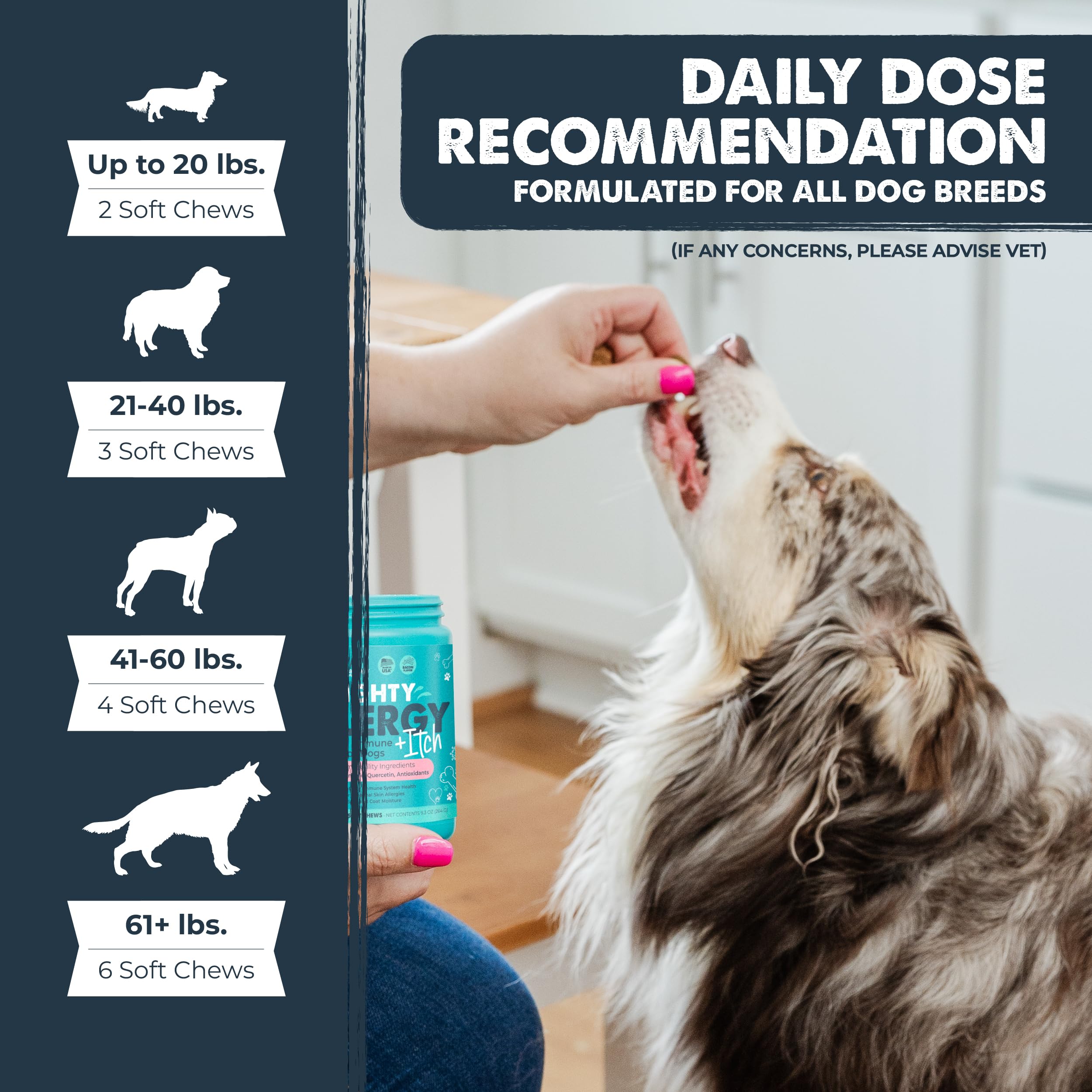 Mighty Paw immune-support formula may support long-term immune health.