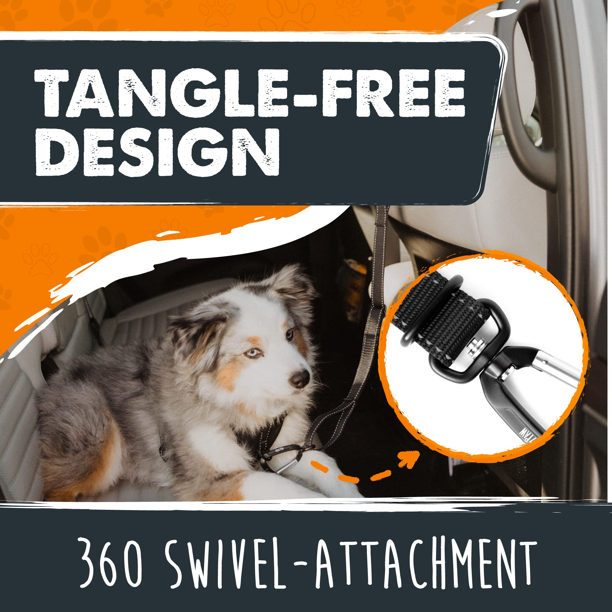 Mighty Paw in-car travel setup creates a calmer, distraction-free ride