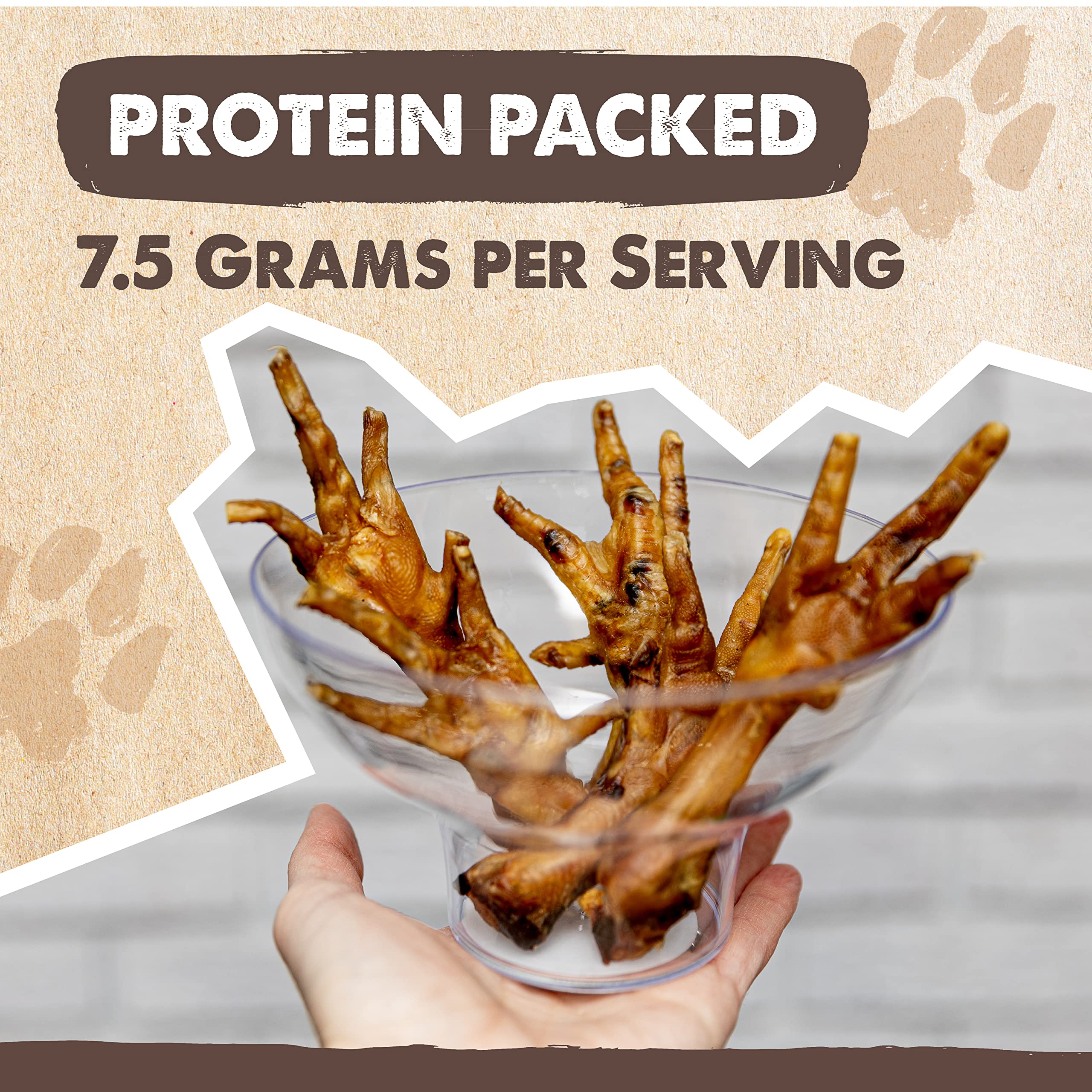 Mighty Paw Naturals Chicken Feet include glucosamine for joint health