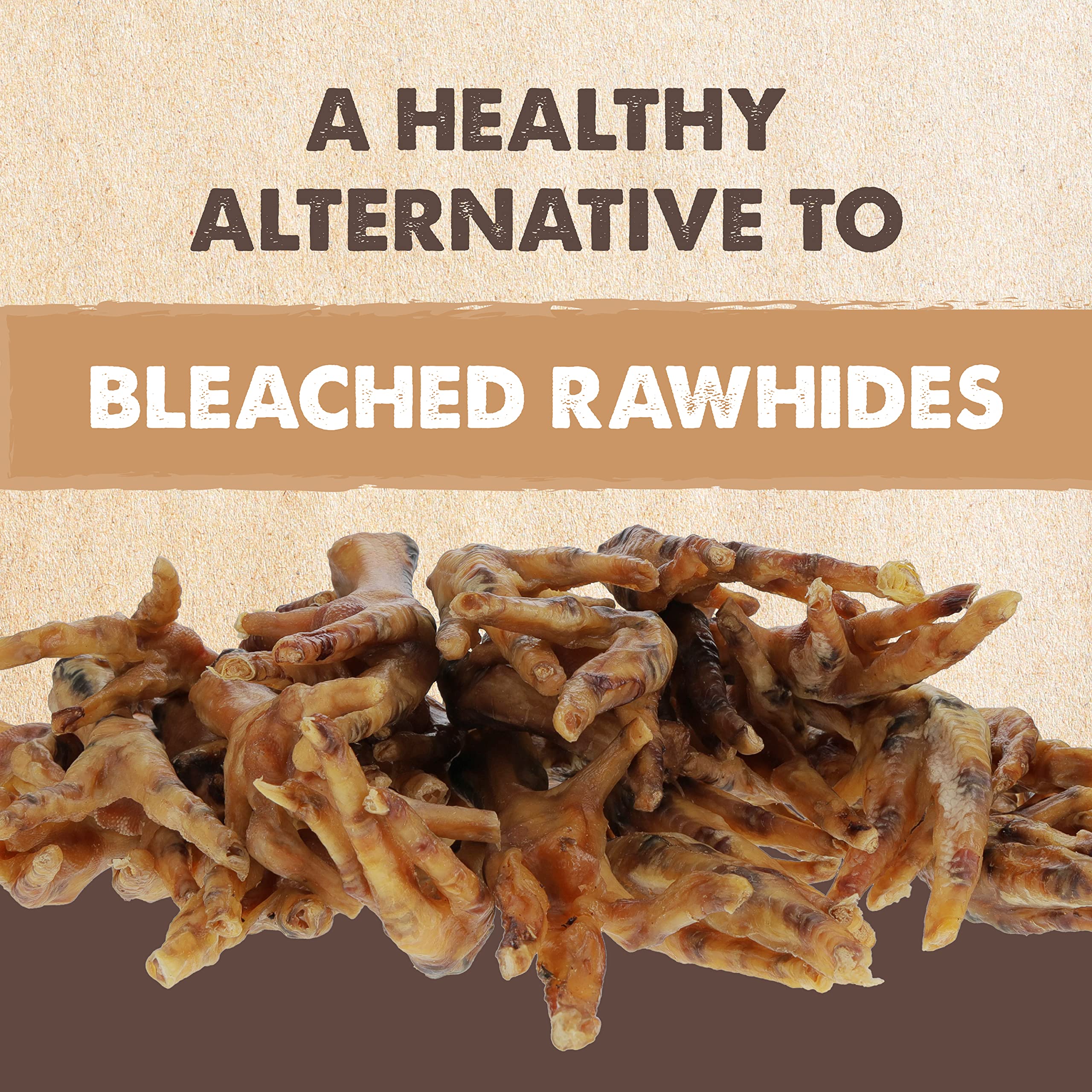 Natural color and texture highlight dehydrated chicken feet quality