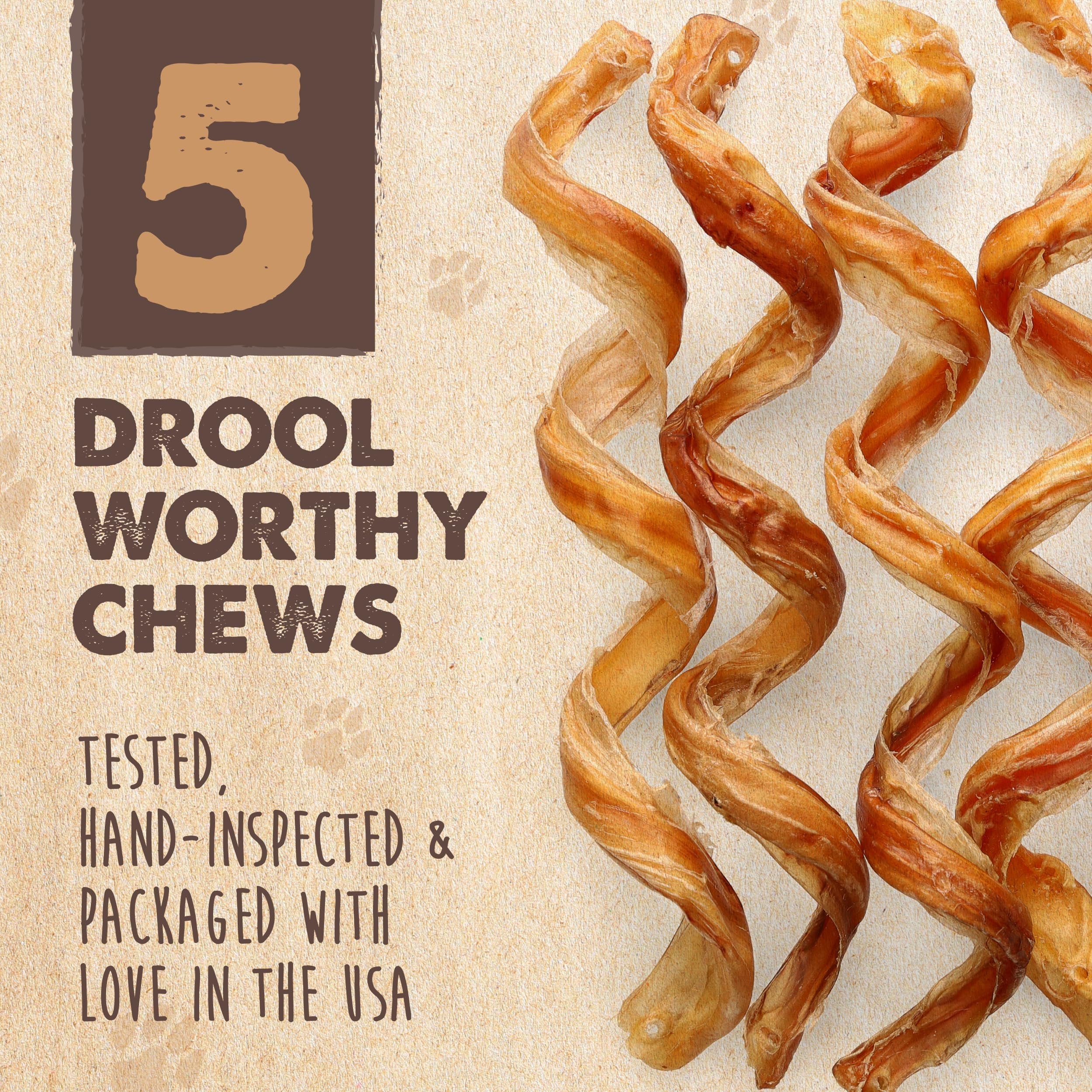 Mighty Paw Naturals 12-inch bully stick supports dental care through chewing.