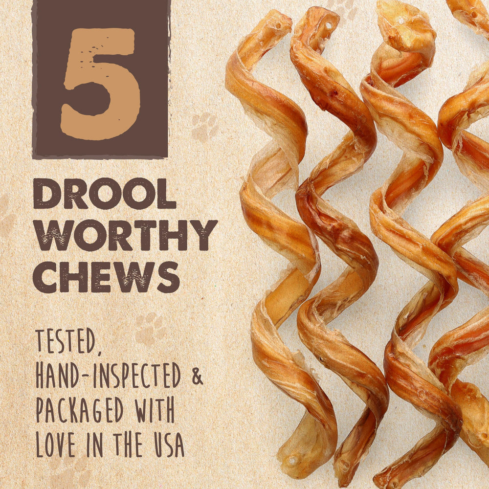 Mighty Paw Naturals 12-inch bully stick supports dental care through chewing.