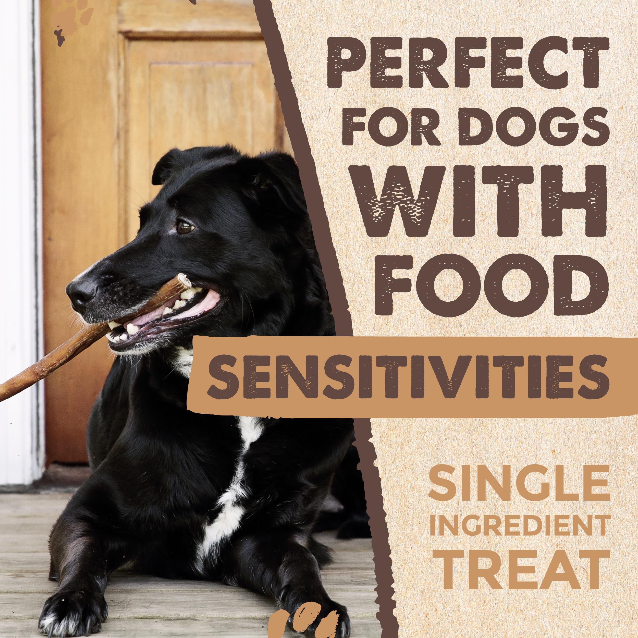 Mighty Paw Naturals gluten-free beef chews suitable for sensitive dogs.