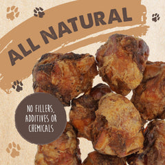 Mighty Paw Naturals knuckle bones with meat attached for a 2-in-1 chew