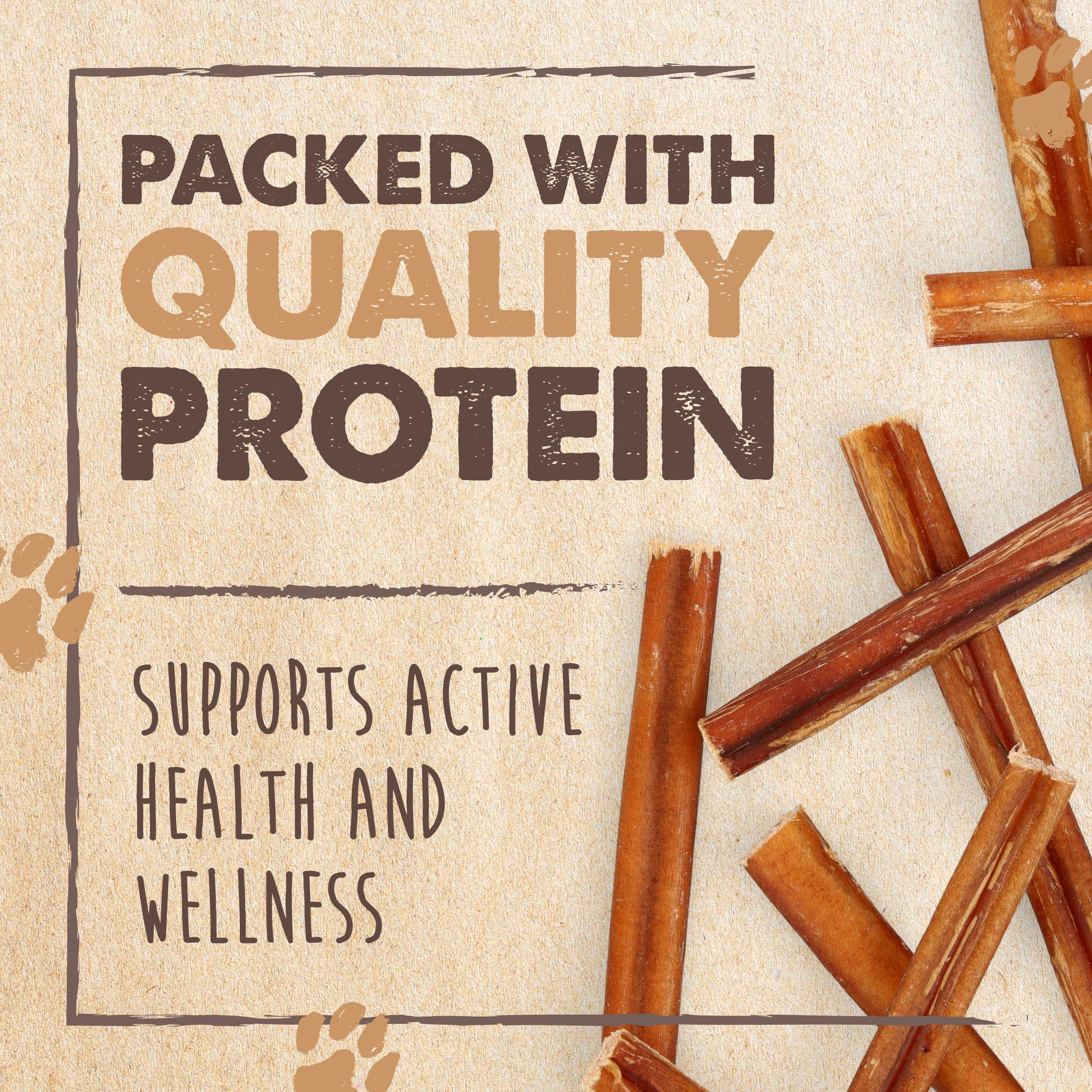 Long-lasting chews ideal for small and large dogs during chew time.
