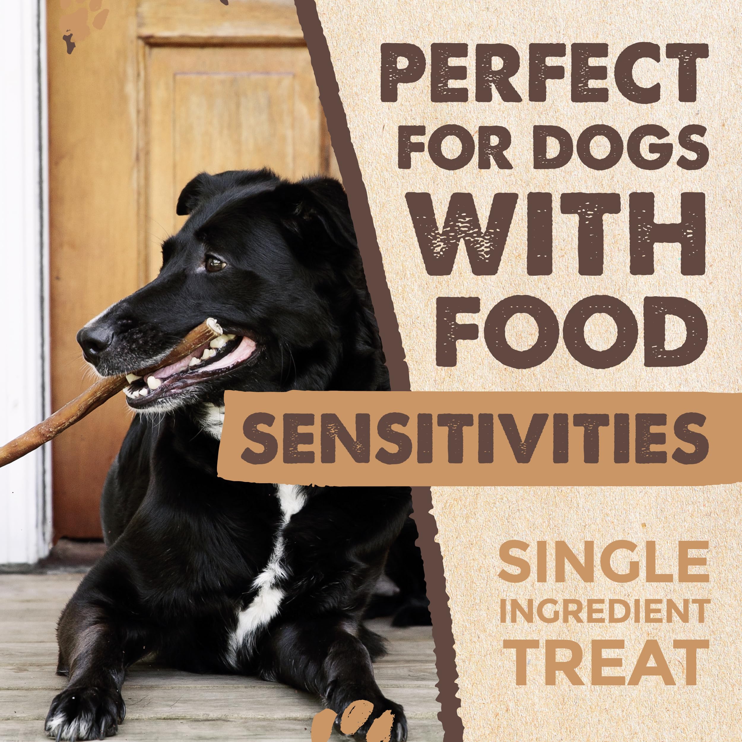 Pure beef ingredients highlight Mighty Paw Naturals single-ingredient chews.