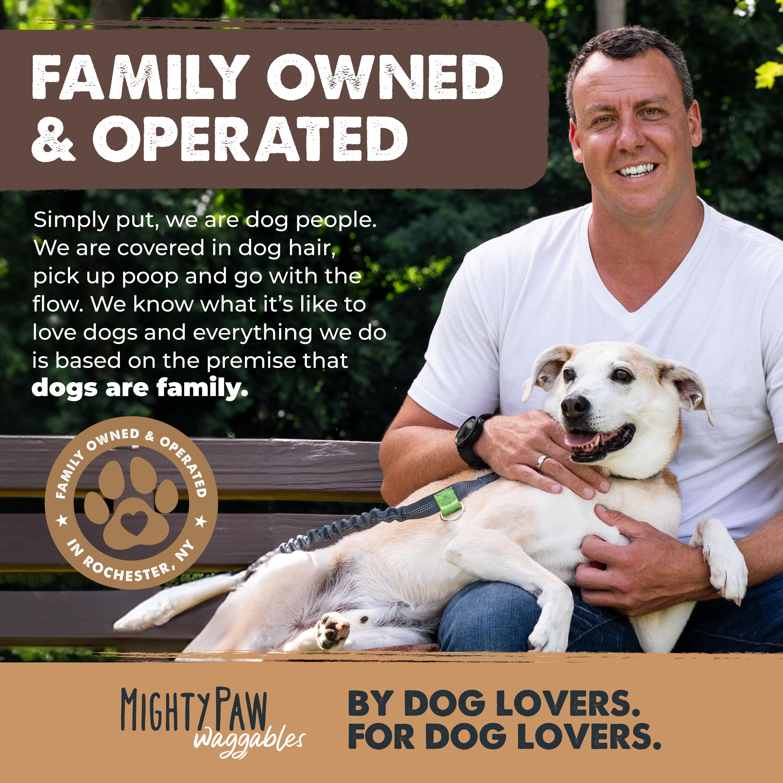 USA-made Mighty Paw Naturals, family-owned, hand-packaged with care.