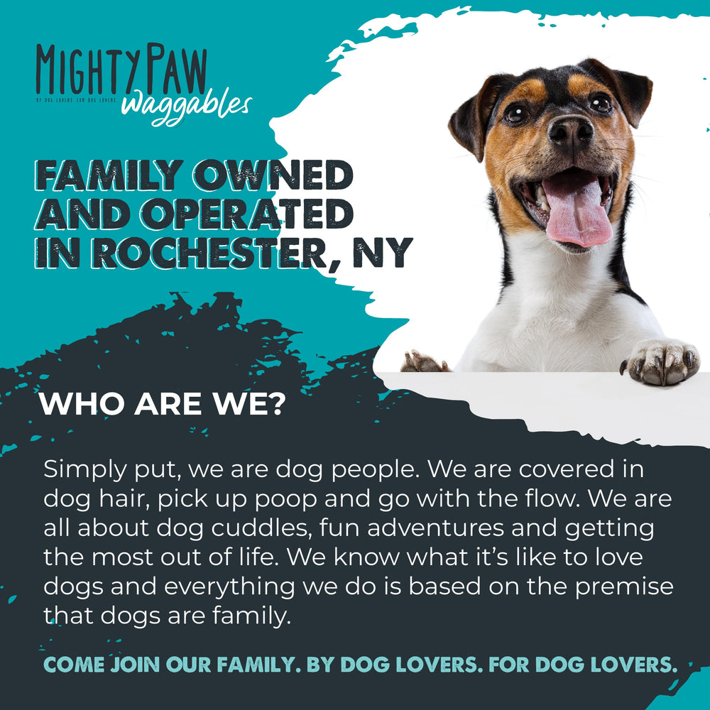 Mighty Paw packaging with USA-made badge conveys trusted quality.