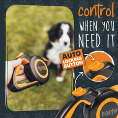 Mighty Paw Retractable Leash 2.0 stainless steel coil for smooth retraction