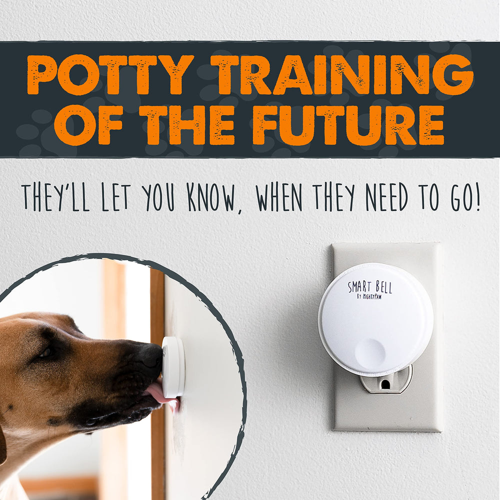 Mighty Paw Smart Bell 2.0 indoors setup highlights tool-free installation and quick start.