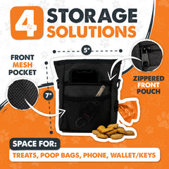 Mighty Paw treat pouch adjustable shoulder strap for a comfortable fit