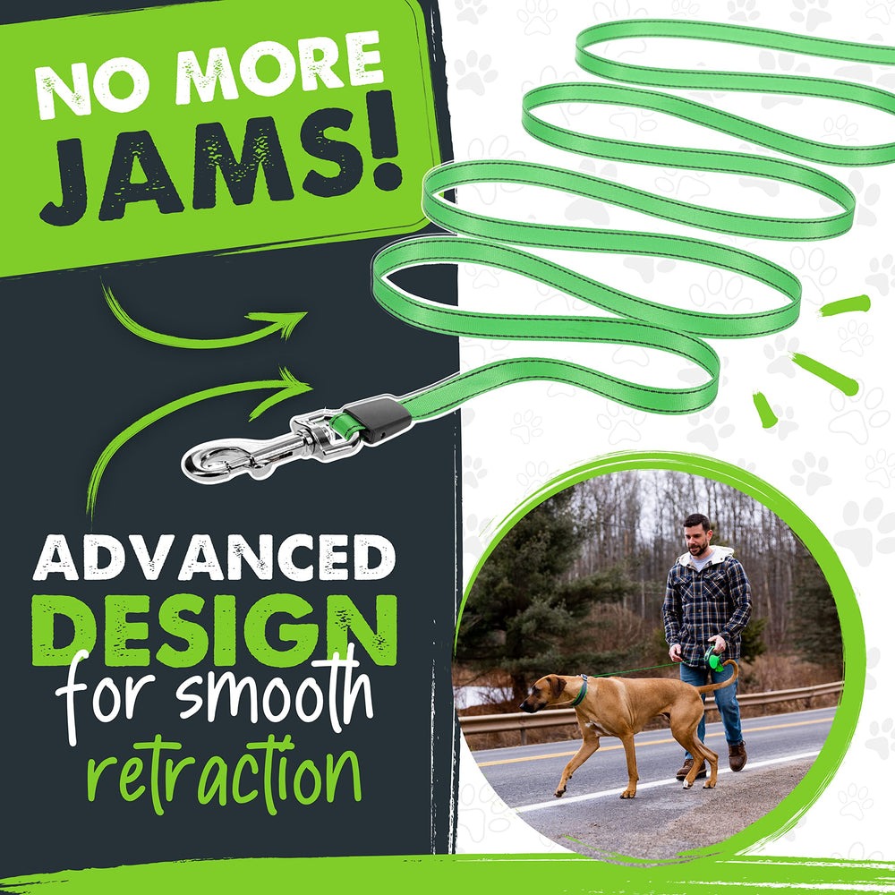 Mighty Paw leash with U-shaped guide to reduce twisting.