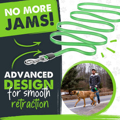 Mighty Paw leash with U-shaped guide to reduce twisting.