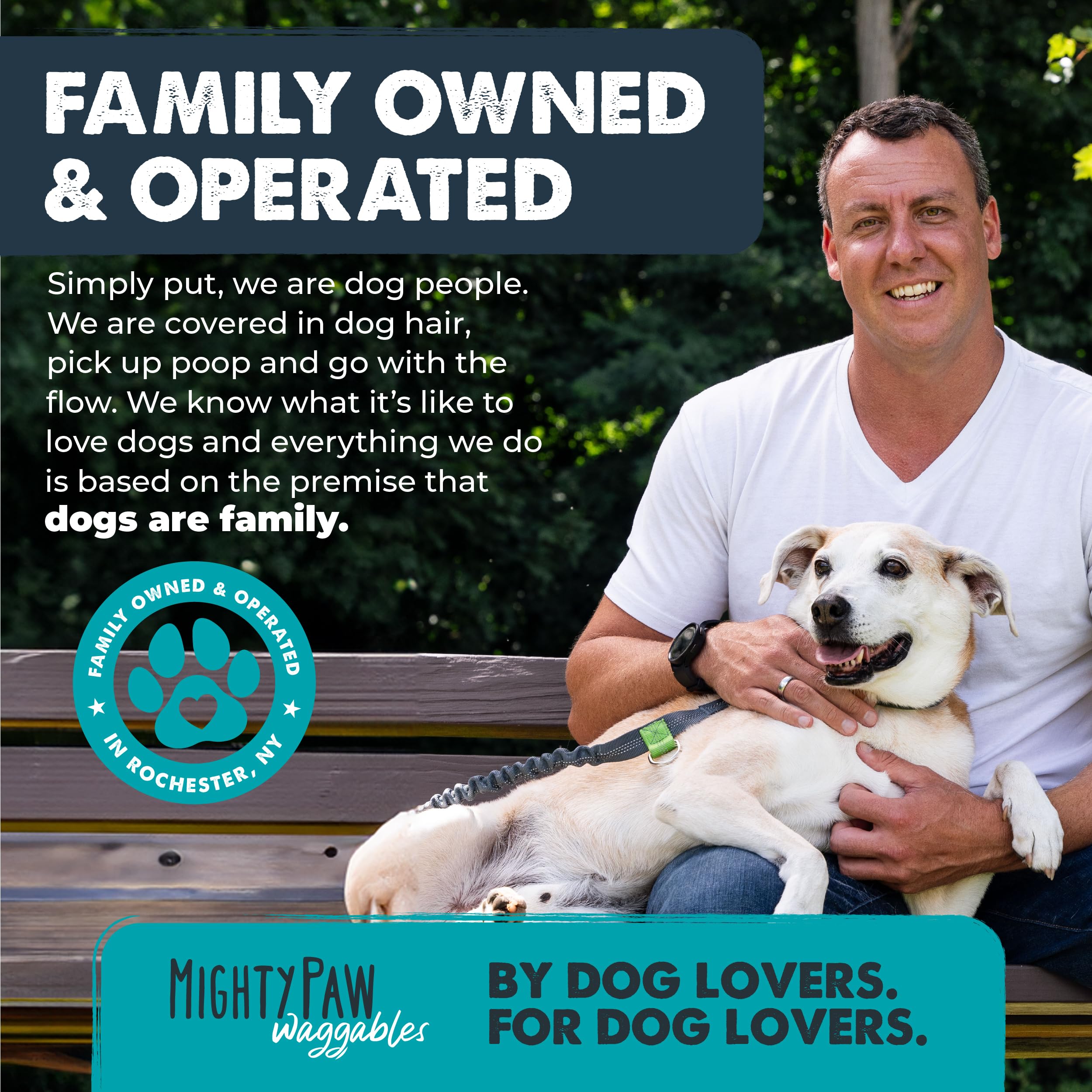 Mighty Paw Waggables Eyes tear stain support for dogs' fur.