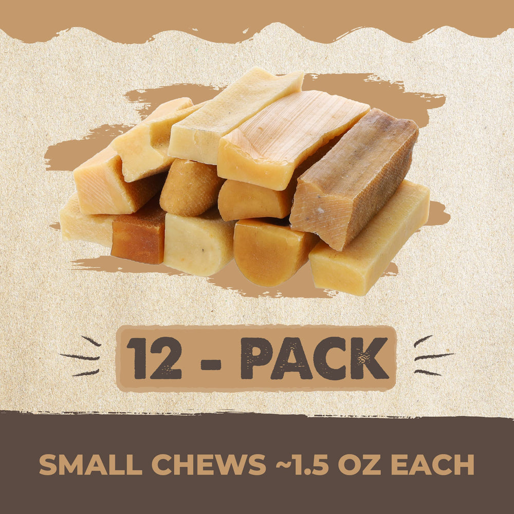 Mighty Paw Yak Cheese Chews durable bite closeup demonstrates long-lasting entertainment.