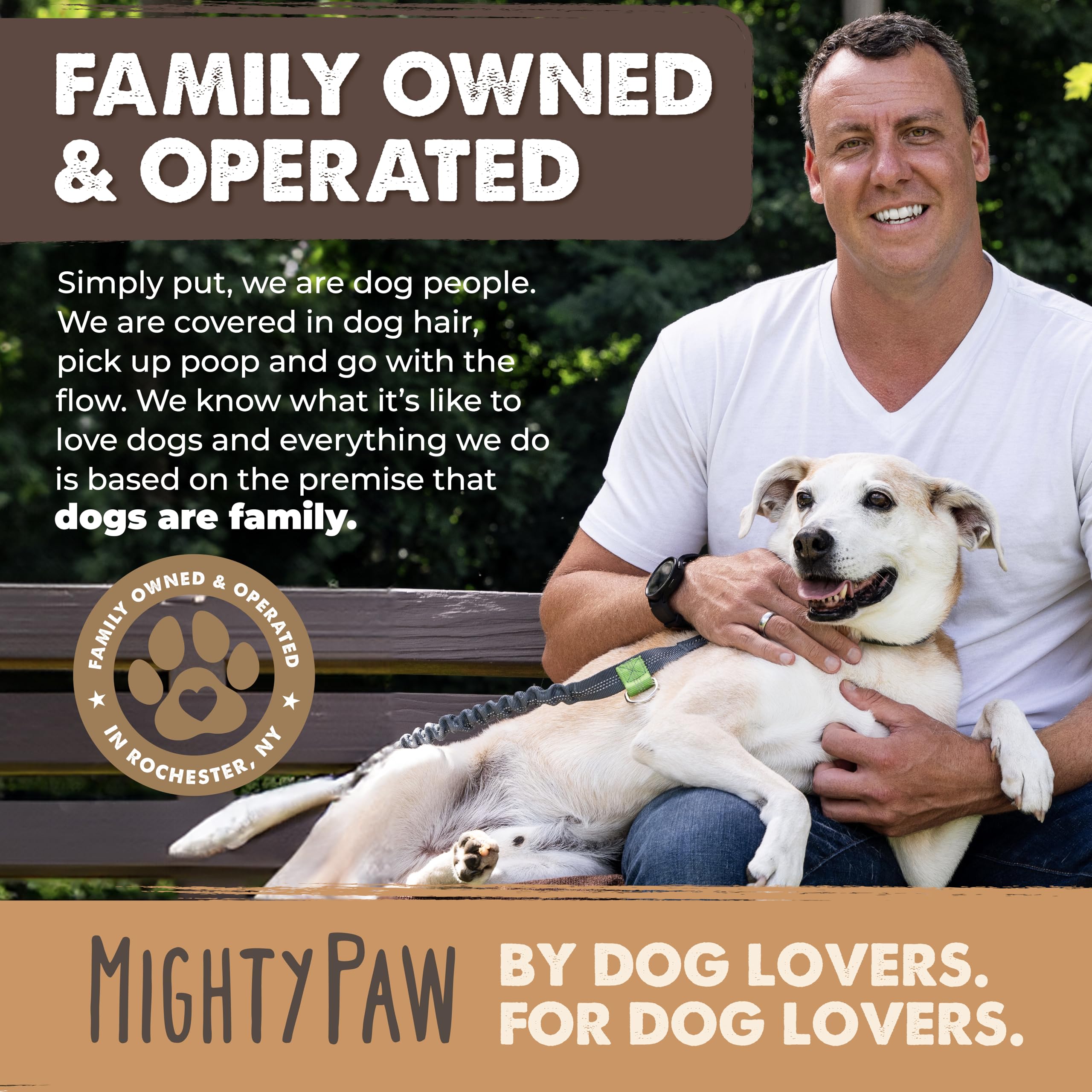 Mighty Paw Yak Cheese Puffs puppy-friendly option pictured for all sizes.