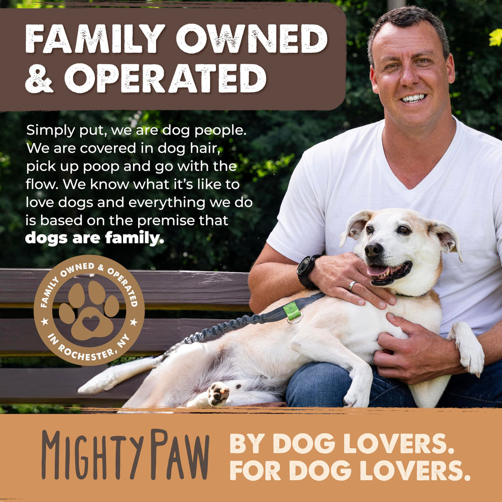 Mighty Paw Yak Cheese Puffs puppy-friendly option pictured for all sizes.