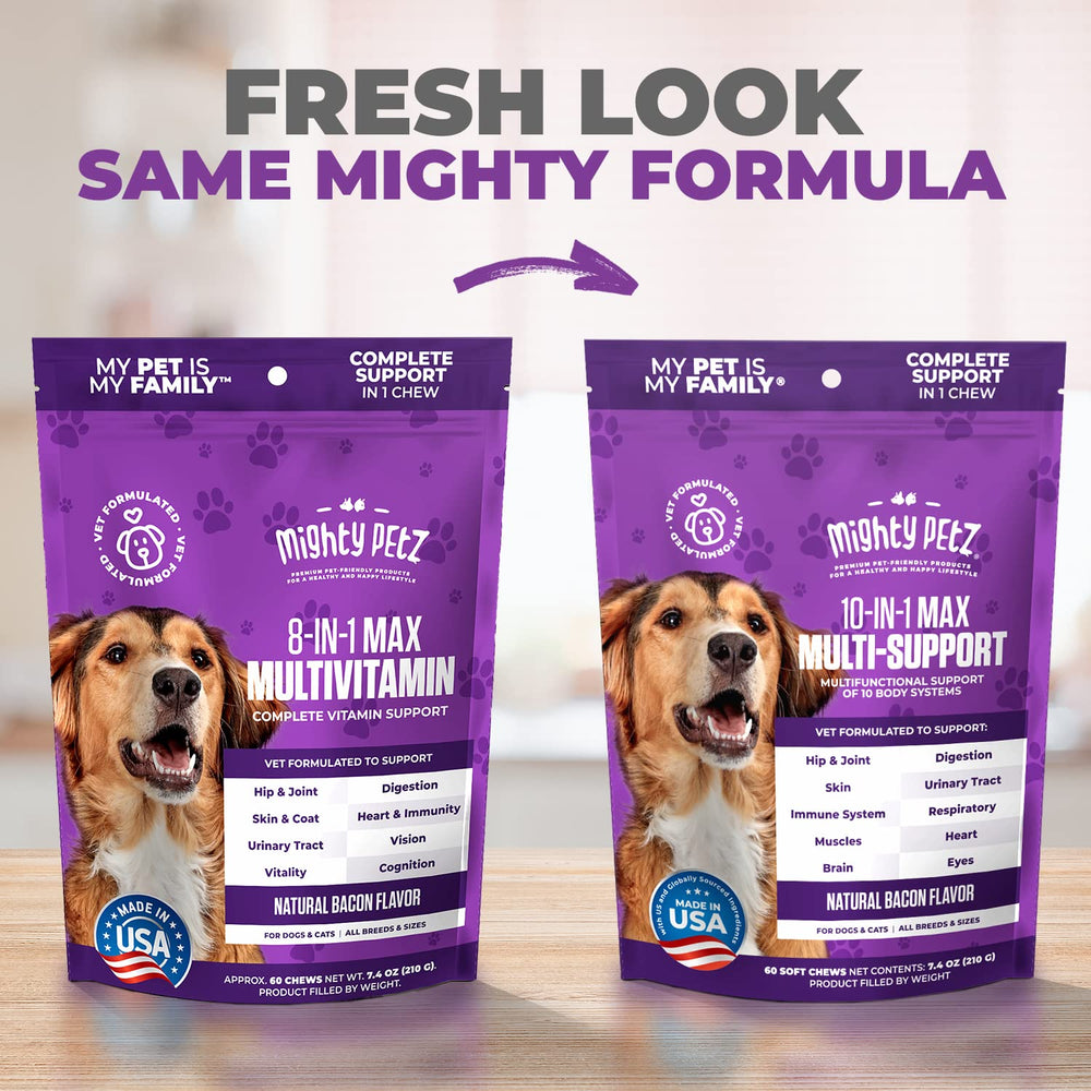 Mighty Petz MAX dog multivitamin chews closeup for daily use