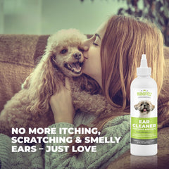 Mighty Petz ear cleaner drops ready for easy, mess-free application.