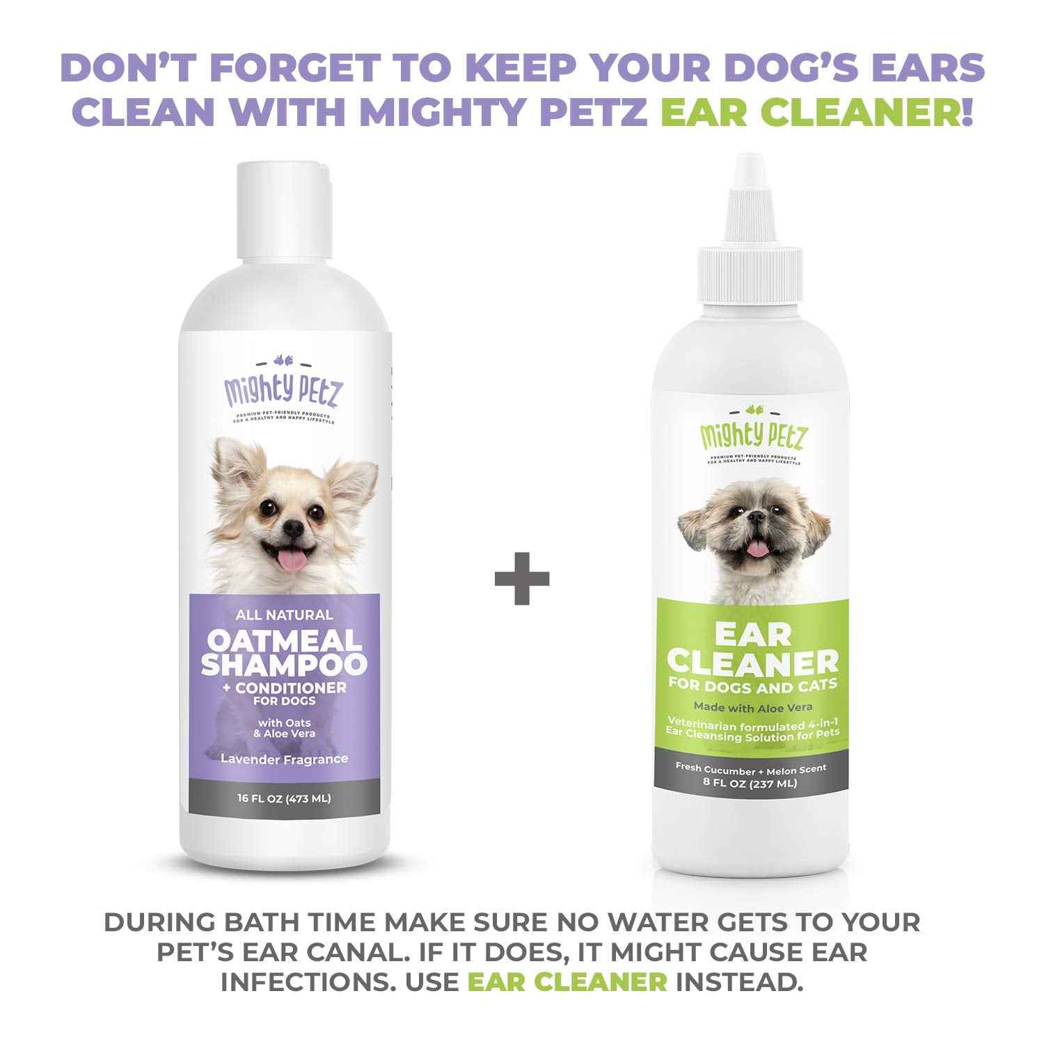 Mighty Petz USA-made natural dog shampoo packaging signifying quality
