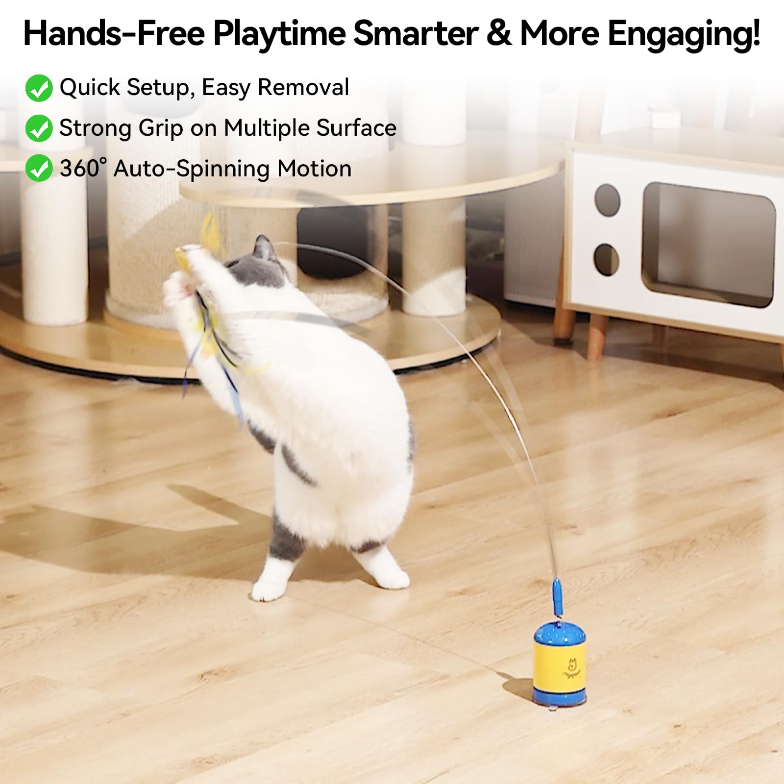Migipaws accessories set includes feather mouse, butterfly, and soft fish for varied hunts