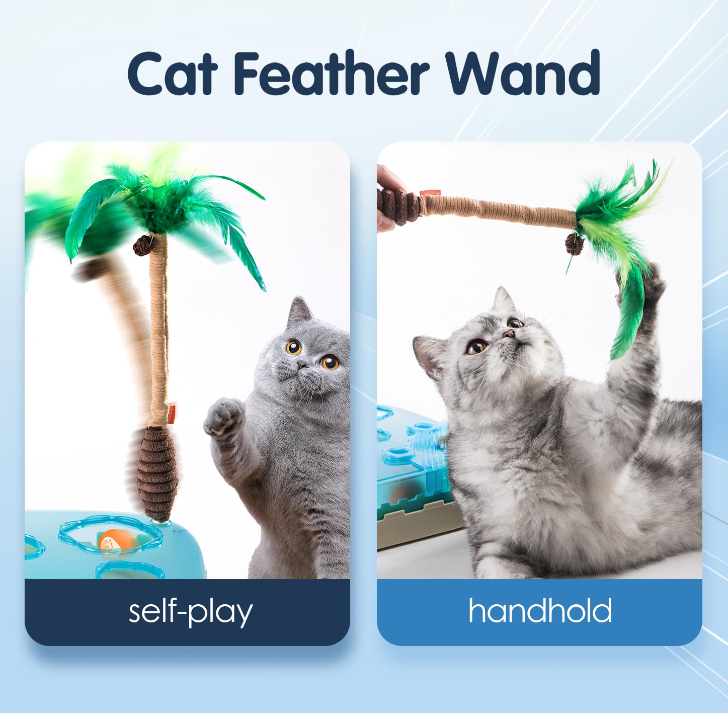 Migipaws feather-wand-led-night-mode highlights playful flutter under soft light