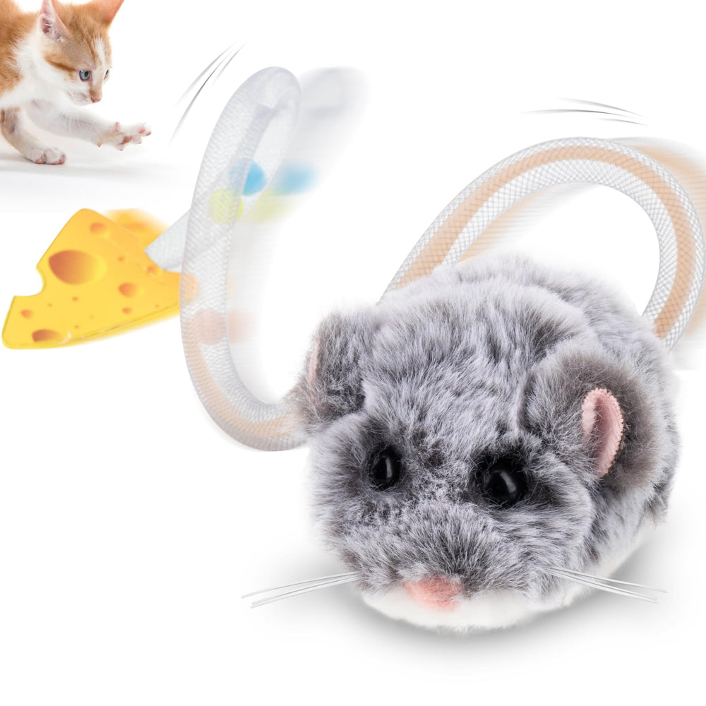 Migipaws MigiMouse 360° roll shown, inviting indoor cat play and exploration.