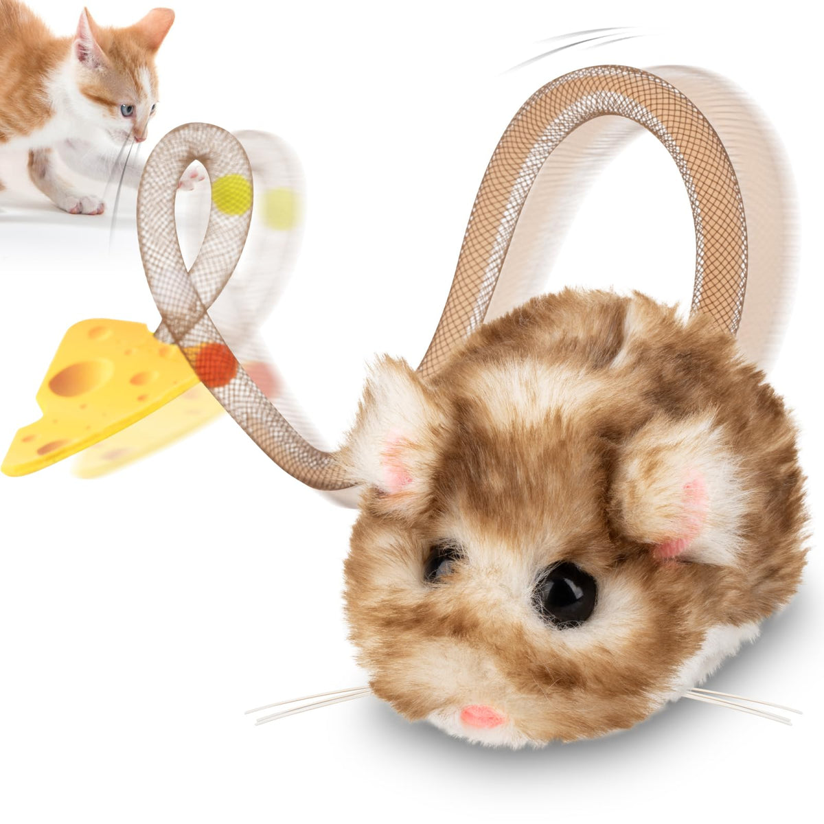 Migipaws MigiMouse 360 roll engages indoor cats with dynamic motion.