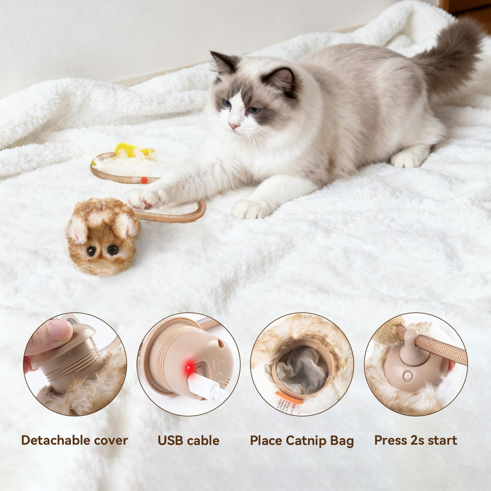 Migipaws MigiMouse catnip insert keeps attraction fresh.
