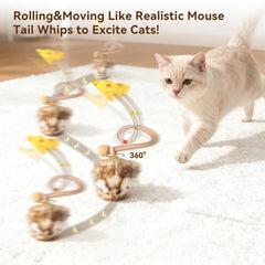 Migipaws MigiMouse mesh tail adds lifelike texture for feline play.