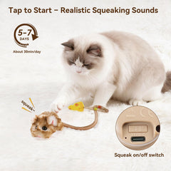 Migipaws MigiMouse motion sensor reactivates play after paw taps.