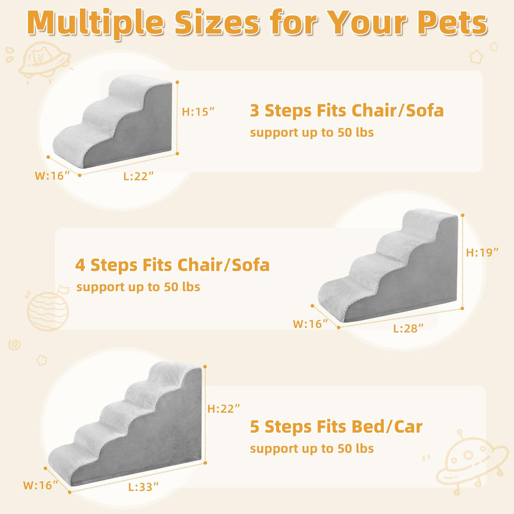 MIHIKK curved dog stairs anti-slip cover provides secure footing on couches.