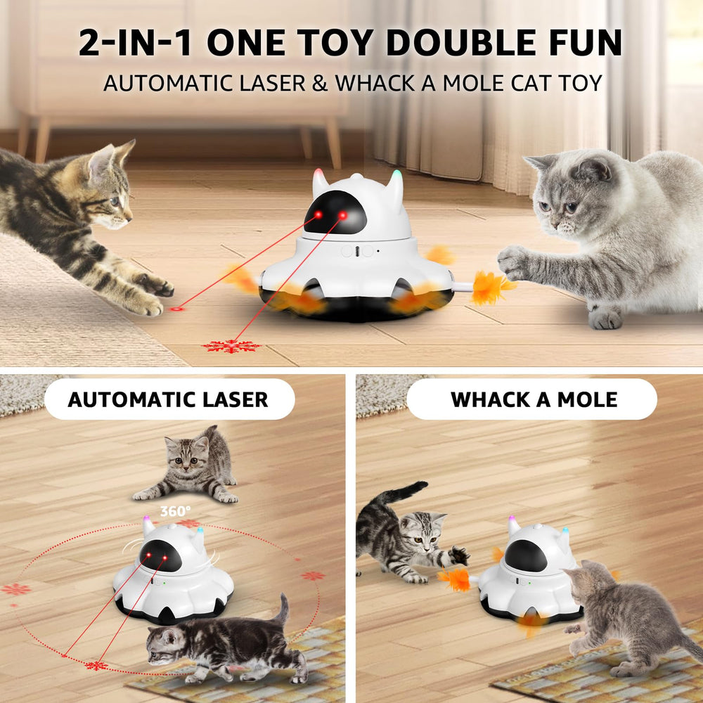 MIKK Cat Laser Toy auto shutoff helps conserve power during sessions.