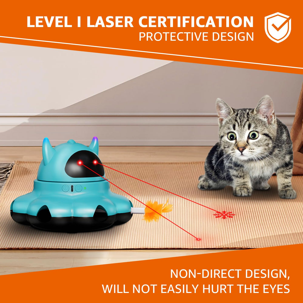 MIKK Cat Laser remote control shown for guided indoor sessions