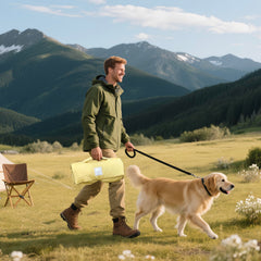 MikooMikoo Travel Dog Bed waterproof surface protects against damp ground.