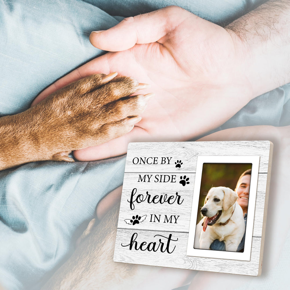 Milcier wood and acrylic memory frame protects photos beautifully