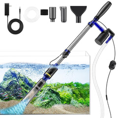 Mildhug fish tank cleaner setup enables quick gravel cleaning for clear water.